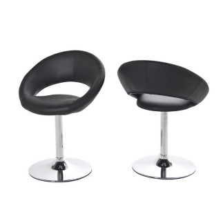 Lot de 2 chaises design noires, PLAZZA