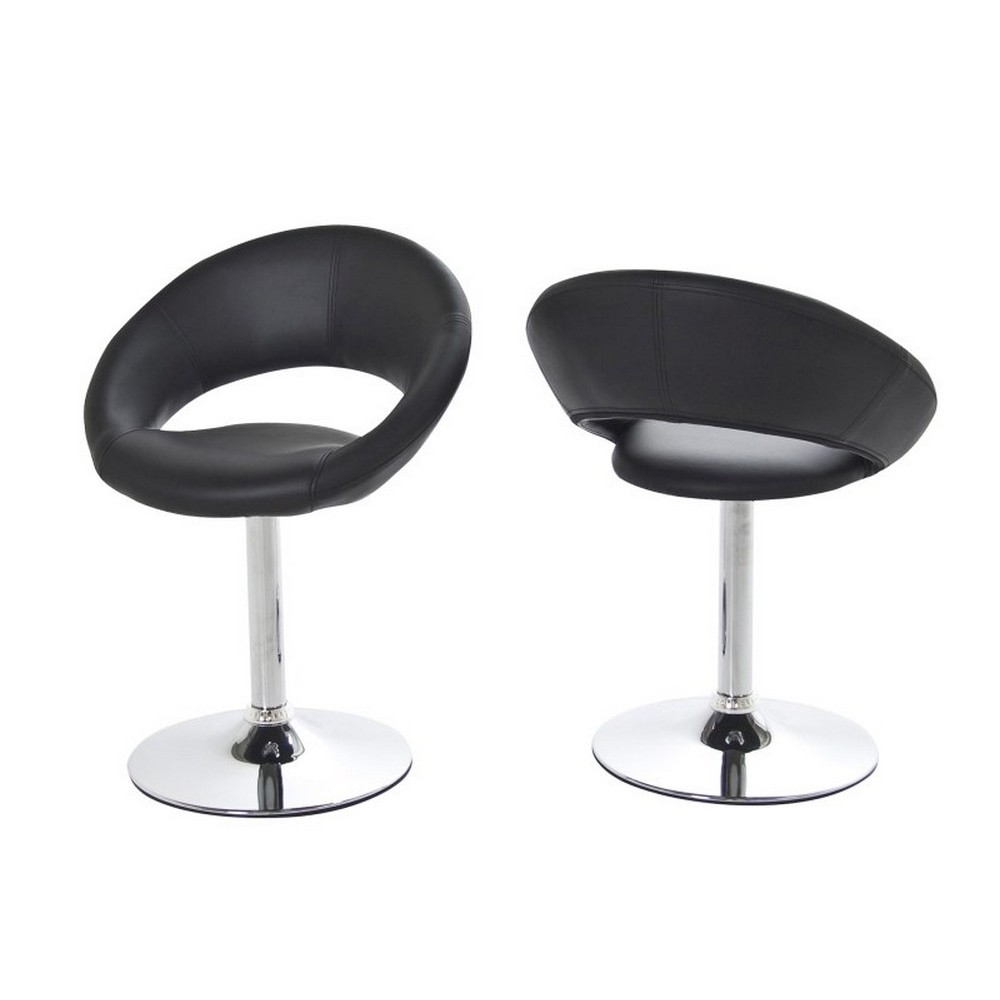 Lot de 2 chaises design noires, PLAZZA Lot de 2 chaises design noires, PLAZZA