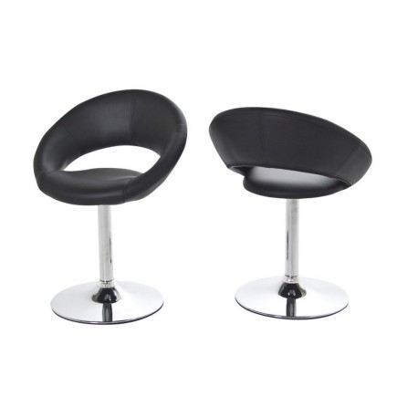 Lot de 2 chaises design noires, PLAZZA