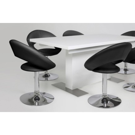 Lot de 2 chaises design noires, PLAZZA