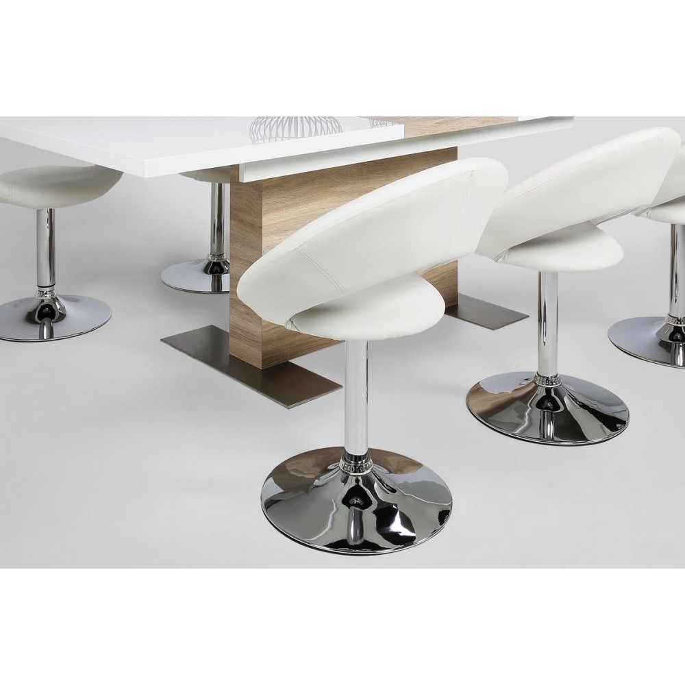 Lot de 2 chaises design blanches, PLAZZA Lot de 2 chaises design blanches, PLAZZA