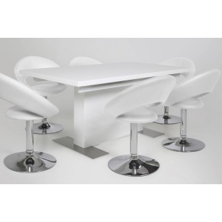 Lot de 2 chaises design blanches, PLAZZA