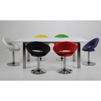 Lot de 2 chaises design blanches, PLAZZA