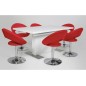 Lot de 2 chaises design rouges, PLAZZA Lot de 2 chaises design rouges, PLAZZA