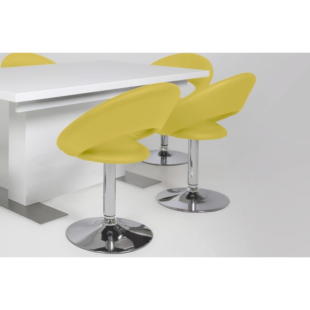 Lot de 2 chaises design jaunes, PLAZZA Lot de 2 chaises design jaunes, PLAZZA