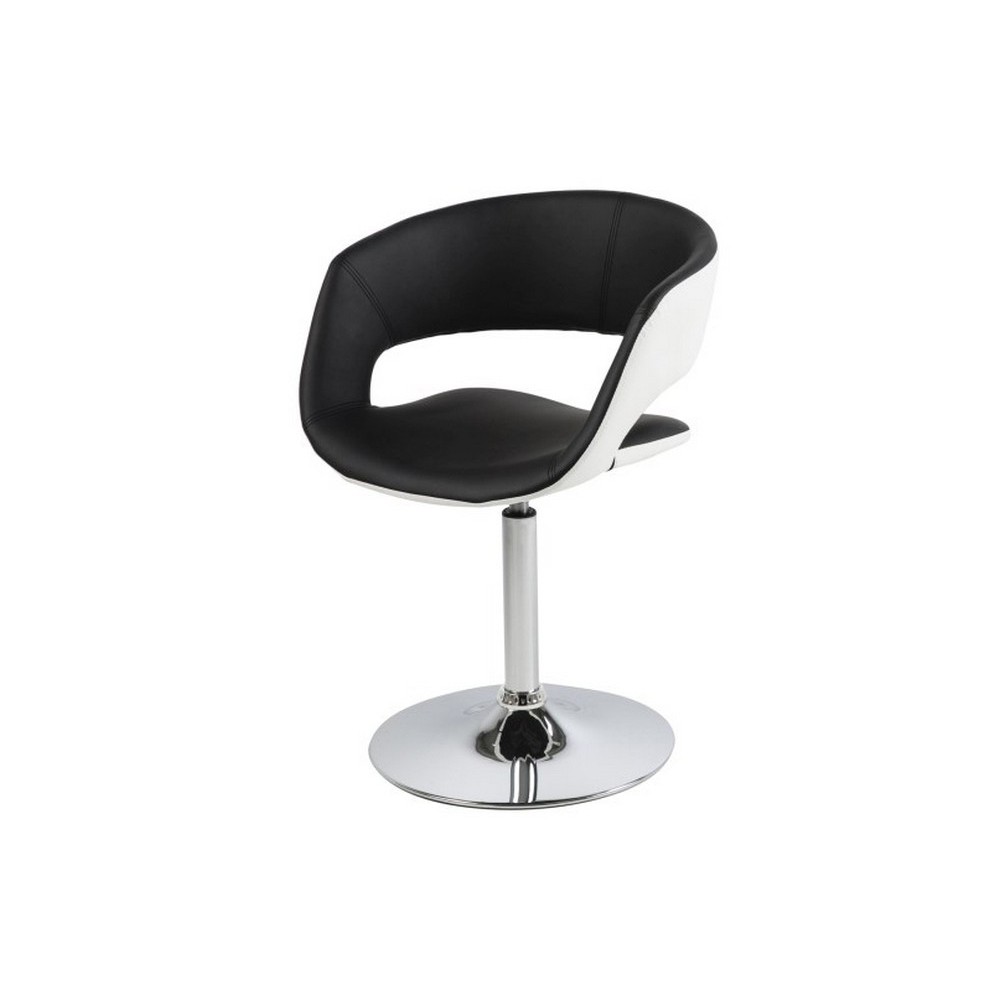 Chaise design bicolore noir et blanc, GRETA Chaise design bicolore noir et blanc, GRETA