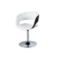 Chaise design bicolore blanc devant et noir arrière, GRETA Chaise design bicolore blanc devant et noir arrière, GRETA
