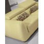 Ensemble canapés 3 places et 2 places en cuir italien FIRENZE, écru jaune pale Ensemble canapés 3 places et 2 places en cuir italien FIRENZE, écru jaune pale