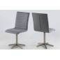 Lot de 2 chaises design tissu gris, BLIZ, Gris clair Lot de 2 chaises design tissu gris, BLIZ, Gris clair