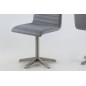 Lot de 2 chaises design tissu gris, BLIZ, Gris clair Lot de 2 chaises design tissu gris, BLIZ, Gris clair