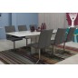 Lot de 2 chaises design tissu gris, BLIZ, Gris clair Lot de 2 chaises design tissu gris, BLIZ, Gris clair