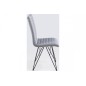 Lot de 2 chaises design tissu gris, BLING, Gris clair Lot de 2 chaises design tissu gris, BLING, Gris clair