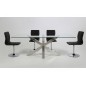 Lot de 2 chaises PIKETI en simili cuir, noir