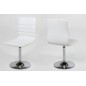 Lot de 2 chaises PIKETI en simili cuir, blanc Lot de 2 chaises PIKETI en simili cuir, blanc