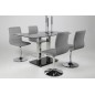 Lot de 2 chaises PIKETI en simili cuir, gris Lot de 2 chaises PIKETI en simili cuir, gris