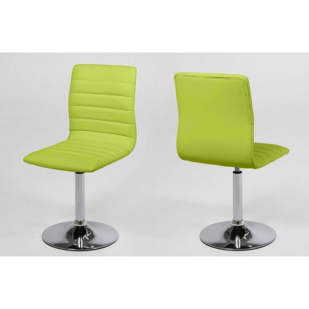 Lot de 2 chaises PIKETI en simili cuir, vert Lot de 2 chaises PIKETI en simili cuir, vert
