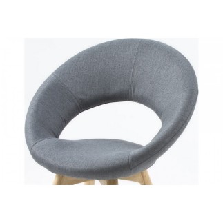 Lot de 2 chaises PLAISANCE en tissu, gris