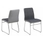 Lot de 4 chaises COSTI, avant gris foncé et arrière gris clair Lot de 4 chaises COSTI, avant gris foncé et arrière gris clair