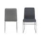 Lot de 4 chaises COSTI, avant gris foncé et arrière gris clair Lot de 4 chaises COSTI, avant gris foncé et arrière gris clair