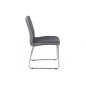 Lot de 4 chaises COSTI, avant gris foncé et arrière gris clair Lot de 4 chaises COSTI, avant gris foncé et arrière gris clair