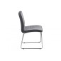 Lot de 4 chaises COSTI, avant gris clair et arrière gris foncé