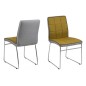 Lot de 4 chaises COSTI, avant curry et arrière gris clair Lot de 4 chaises COSTI, avant curry et arrière gris clair