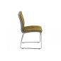 Lot de 4 chaises COSTI, avant curry et arrière gris clair Lot de 4 chaises COSTI, avant curry et arrière gris clair