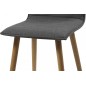 Lot de 2 chaises design tissu gris clair, KENZI Lot de 2 chaises design tissu gris clair, KENZI