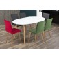 Lot de 2 chaises design tissu vert, KENZI