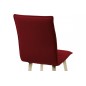 Lot de 2 chaises design tissu rouge pieds blancs, KENZA Lot de 2 chaises design tissu rouge pieds blancs, KENZA