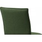 Lot de 2 chaises design tissu vert pieds blancs, KENZA Lot de 2 chaises design tissu vert pieds blancs, KENZA