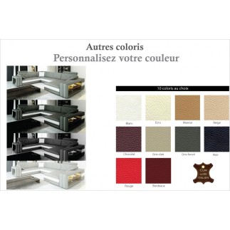 Canapé d'angle en cuir italien 8 places BENTLEY,couleur personnalisée