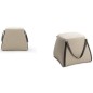 Un pouf carré en cuir STEIN, Personnalisé Un pouf carré en cuir STEIN, Personnalisé