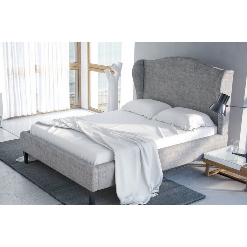 lit en tissu de qualité CURTEN, gris, 160x200 lit en tissu de qualité CURTEN, gris, 160x200