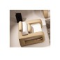 Ensemble composé d'un 2 places et deux fauteuils en 100% cuir italien, blanc et marron, FARNIENTE