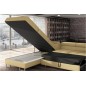 Canapé d'angle convertible TURIN en simili cuir de qualité, noir, 5/6 places, angle gauche Canapé d'angle convertible TURIN en simili cuir de qualité, noir, 5/6 places, angle gauche