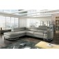 Canapé d'angle convertible ISLANDA en simili cuir de qualité, gris clair, 5/6 places, angle gauche Canapé d'angle convertible ISLANDA en simili cuir de qualité, gris clair, 5/6 places, angle gauche