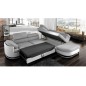 Canapé d'angle convertible ISLANDA en simili cuir de qualité, crème, 5/6 places, angle droit Canapé d'angle convertible ISLANDA en simili cuir de qualité, crème, 5/6 places, angle droit