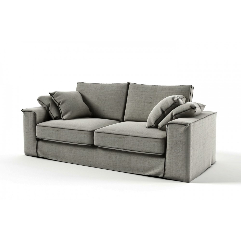 Canapé 3 places en tissu de qualité CROONER, gris, Blanc cassé Canapé 3 places en tissu de qualité CROONER, gris, Blanc cassé