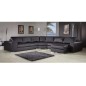Canapé d'angle convertible ASTORE en simili cuir de qualité, noir, 7/8 places, angle gauche Canapé d'angle convertible ASTORE en simili cuir de qualité, noir, 7/8 places, angle gauche