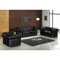 Canapé 2 places en cuir italien CHESTERFIELD, noir Canapé 2 places en cuir italien CHESTERFIELD, noir