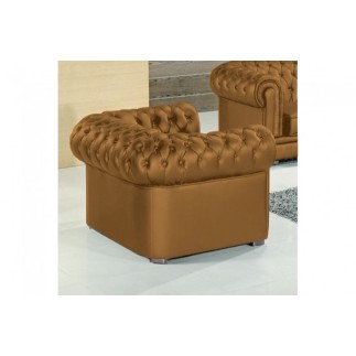 Fauteuil 1 place en cuir italien CHESTERFIELD, personnalisé