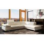 Canapé d'angle en cuir italien 5/6 places Grand GEORGE, blanc, angle droit Canapé d'angle en cuir italien 5/6 places Grand GEORGE, blanc, angle droit