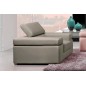 Fauteuil 1 place en cuir italien ALONSO, gris clair Fauteuil 1 place en cuir italien ALONSO, gris clair