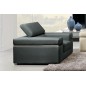 Fauteuil 1 place en cuir italien ALONSO, gris foncé Fauteuil 1 place en cuir italien ALONSO, gris foncé
