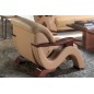 Fauteuil 1 place en cuir supérieur luxe haut de gamme italien TENTATION, beige Fauteuil 1 place en cuir supérieur luxe haut de gamme italien TENTATION, beige