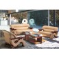 Fauteuil 1 place en cuir supérieur luxe haut de gamme italien TENTATION, beige Fauteuil 1 place en cuir supérieur luxe haut de gamme italien TENTATION, beige