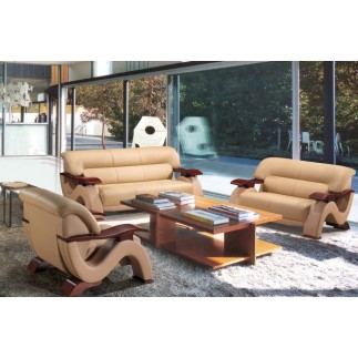 Canapé 2 places en cuir supérieur luxe haut de gamme italien TENTATION, beige