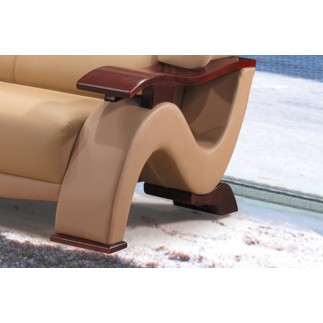 Canapé 3 places en cuir supérieur luxe haut de gamme italien TENTATION, beige