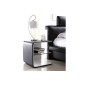 Lit design en cuir italien de luxe BELIO, noir, 140x190